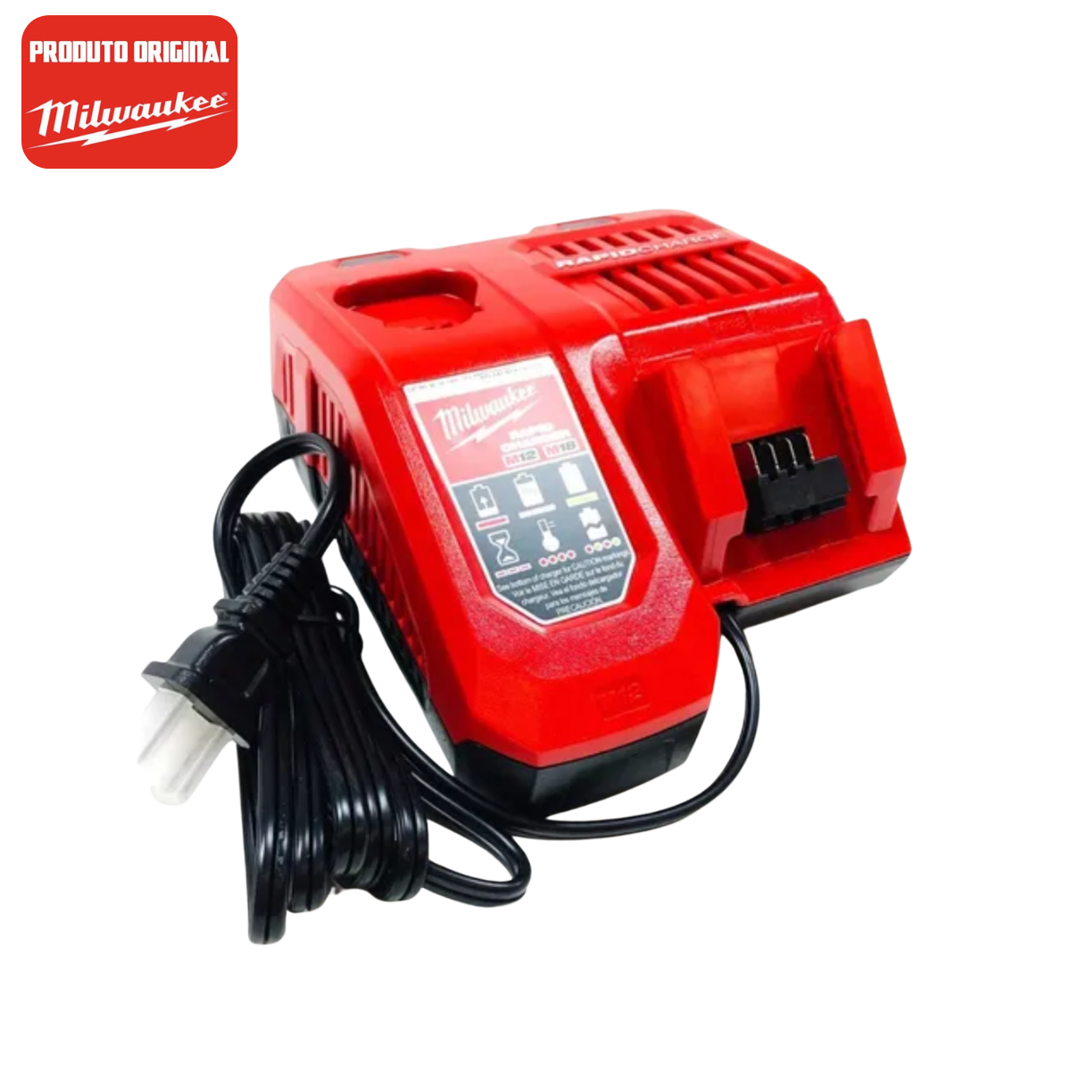 Carregador Milwaukee de Bateria 12V e 18V Bivolt